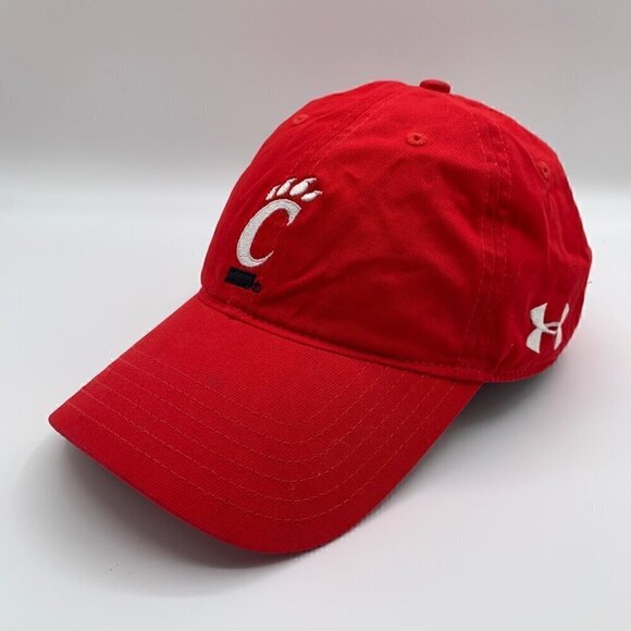 Cincinnati Bearcats NCAA Red Under Armour Relaxed Fit Strapback Hat - Picture 1 of 5